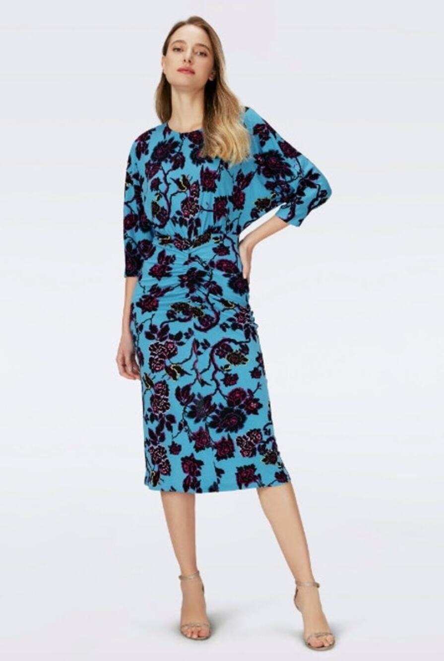 Diane von Furstenberg DVF NWT China Vine Barrier Reef Lg Chrisey Dress Size M
